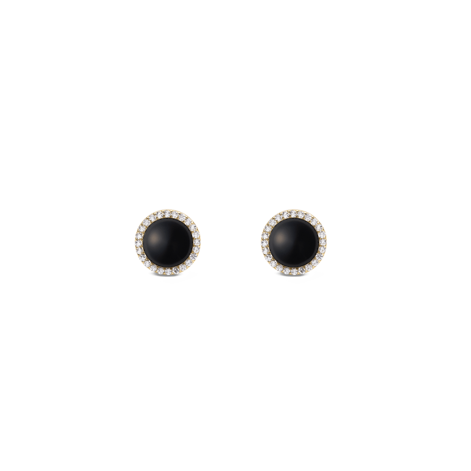 Audrey Earrings Black Agathe Gold