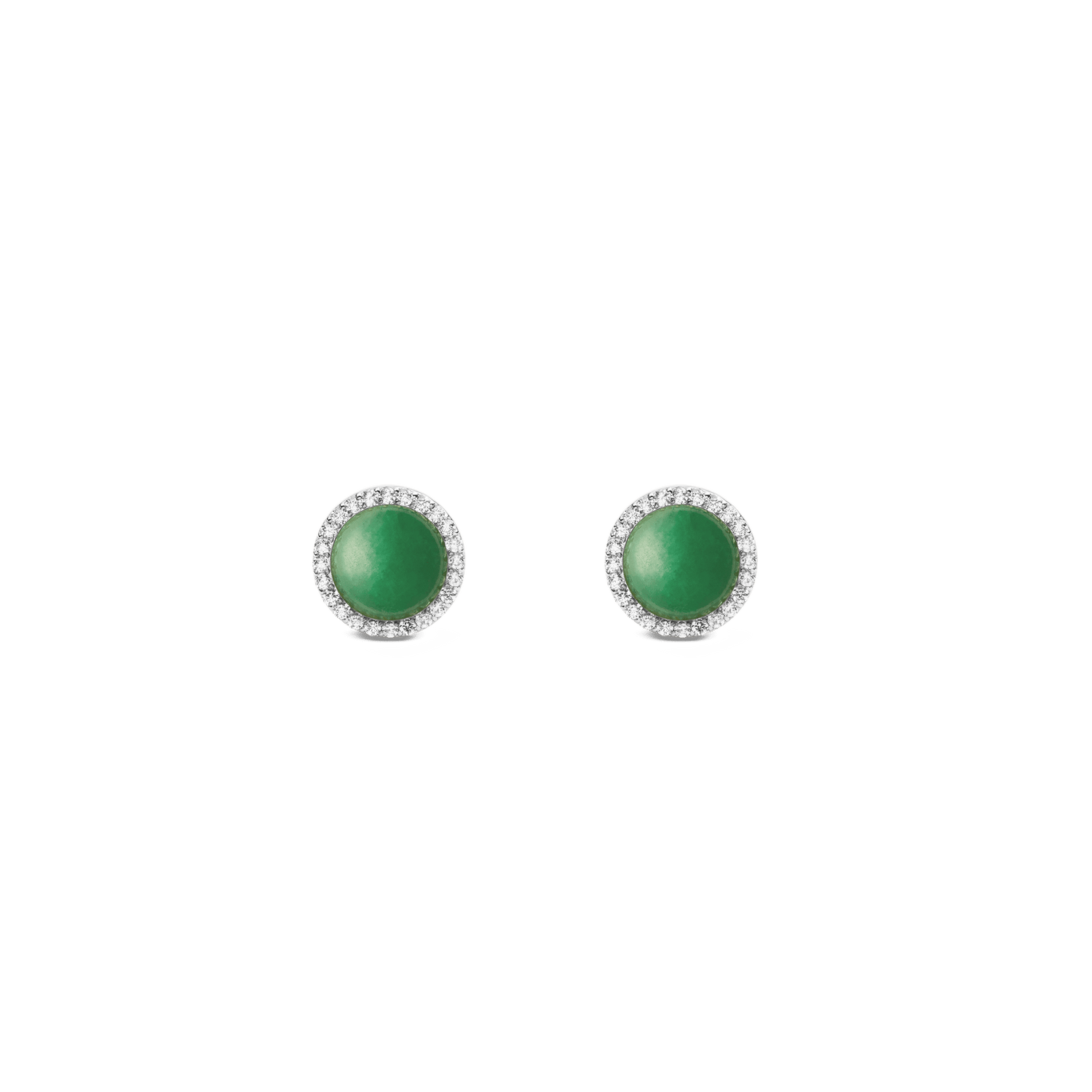 Audrey Earrings Jade Silver