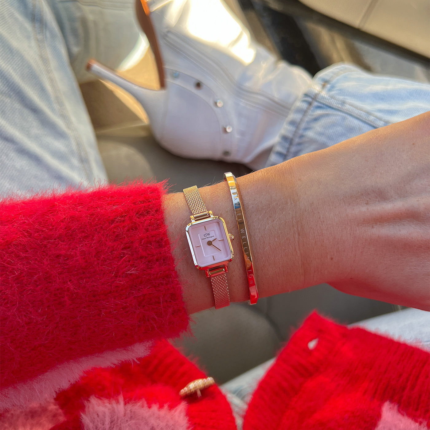 Quadro Mini - Watches for women in rose gold & gold | DW