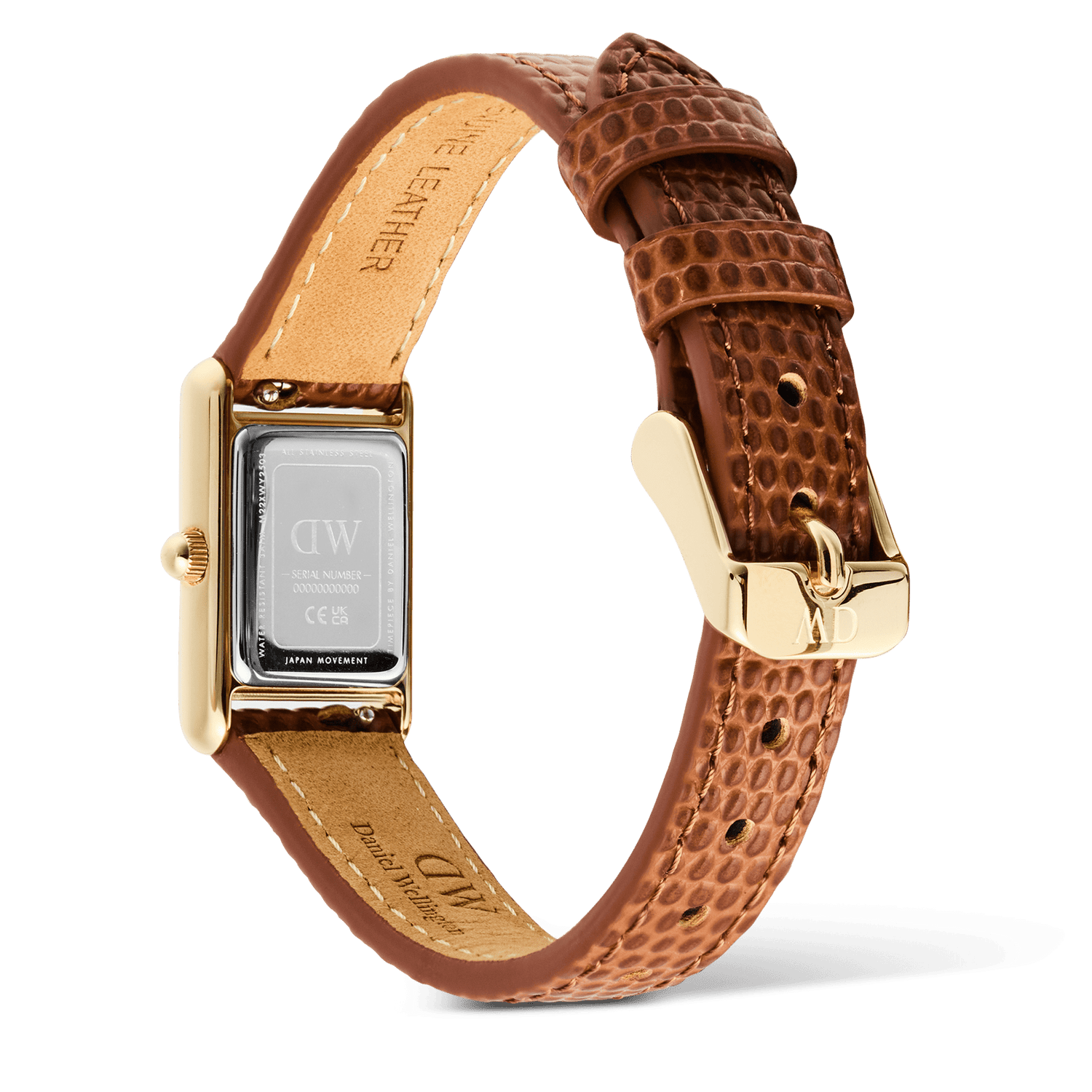 Bound Mini Light Brown Lizard White Gold
