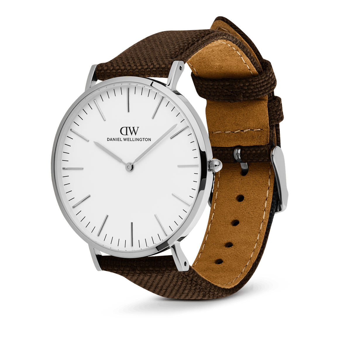 Classic Brown Canvas Silver