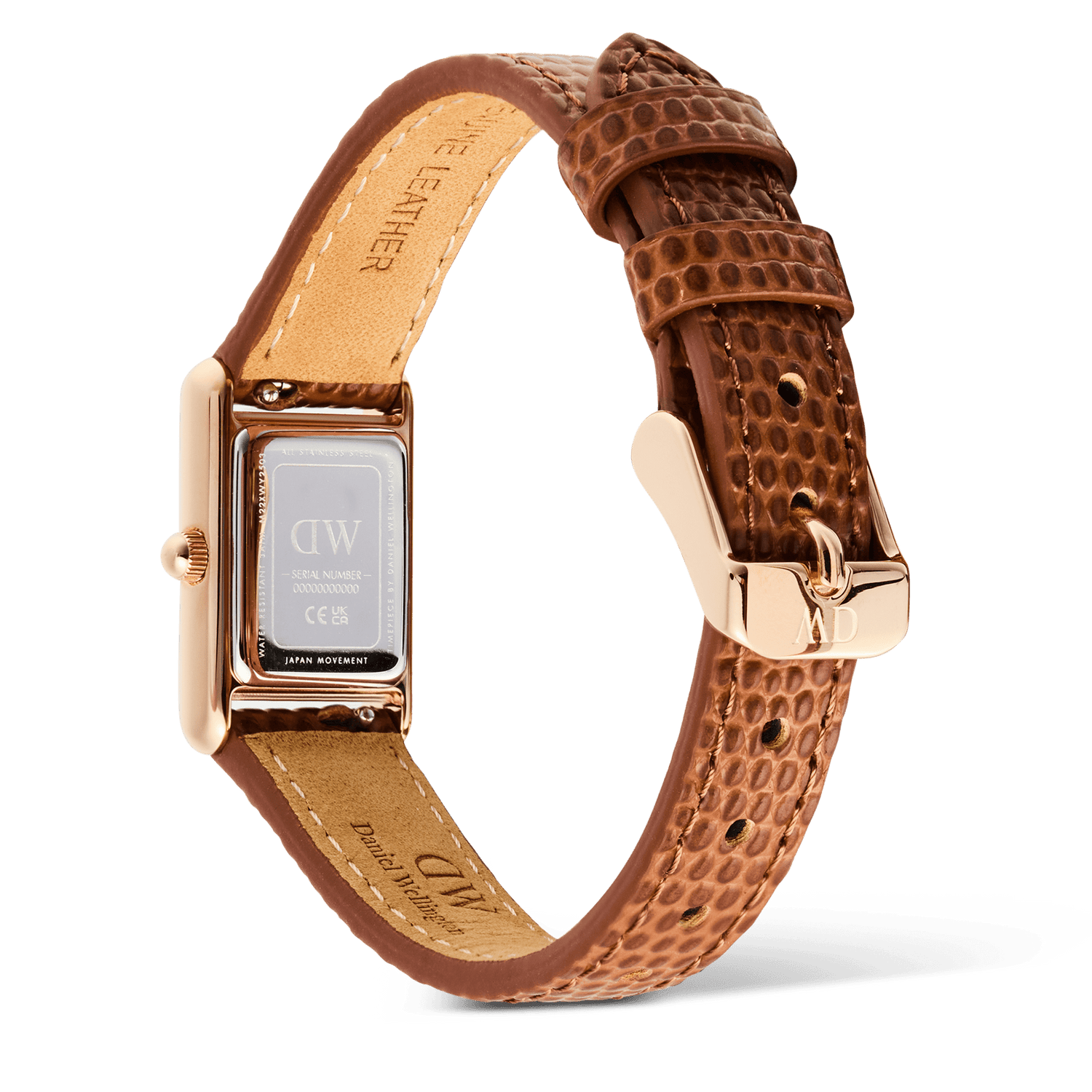 Bound Mini Light Brown Lizard White Rose Gold