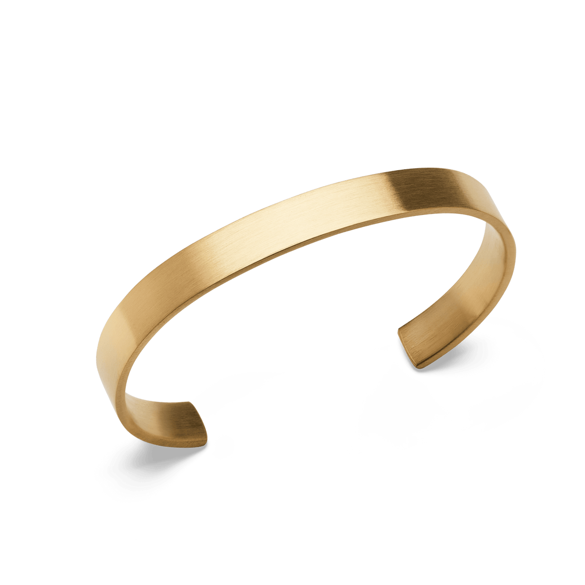 Line Cuff Brushed Gold 7mm
