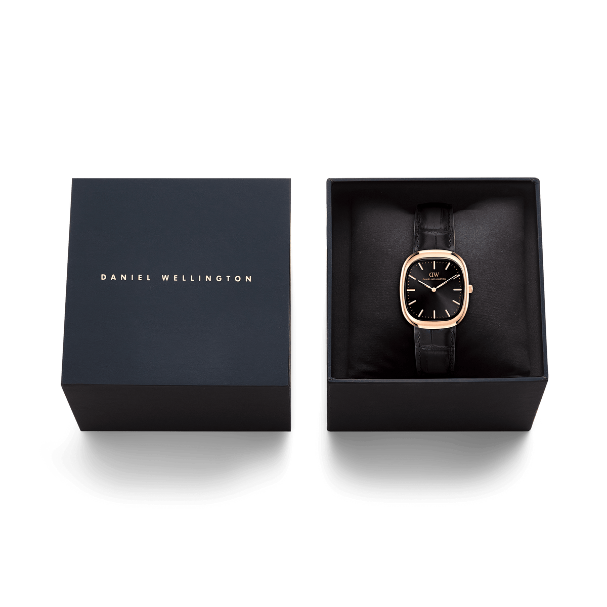 Cort Black Leather Black Rose Gold