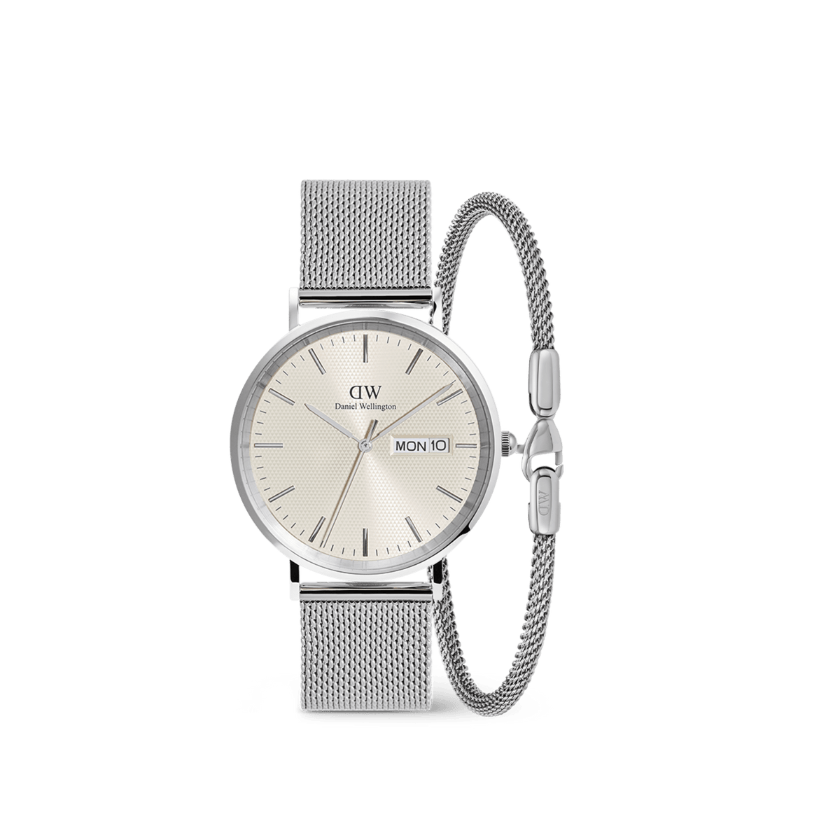Classic Day Display + Mesh Bracelet Sterling