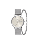 Classic Day Display + Mesh Bracelet Sterling