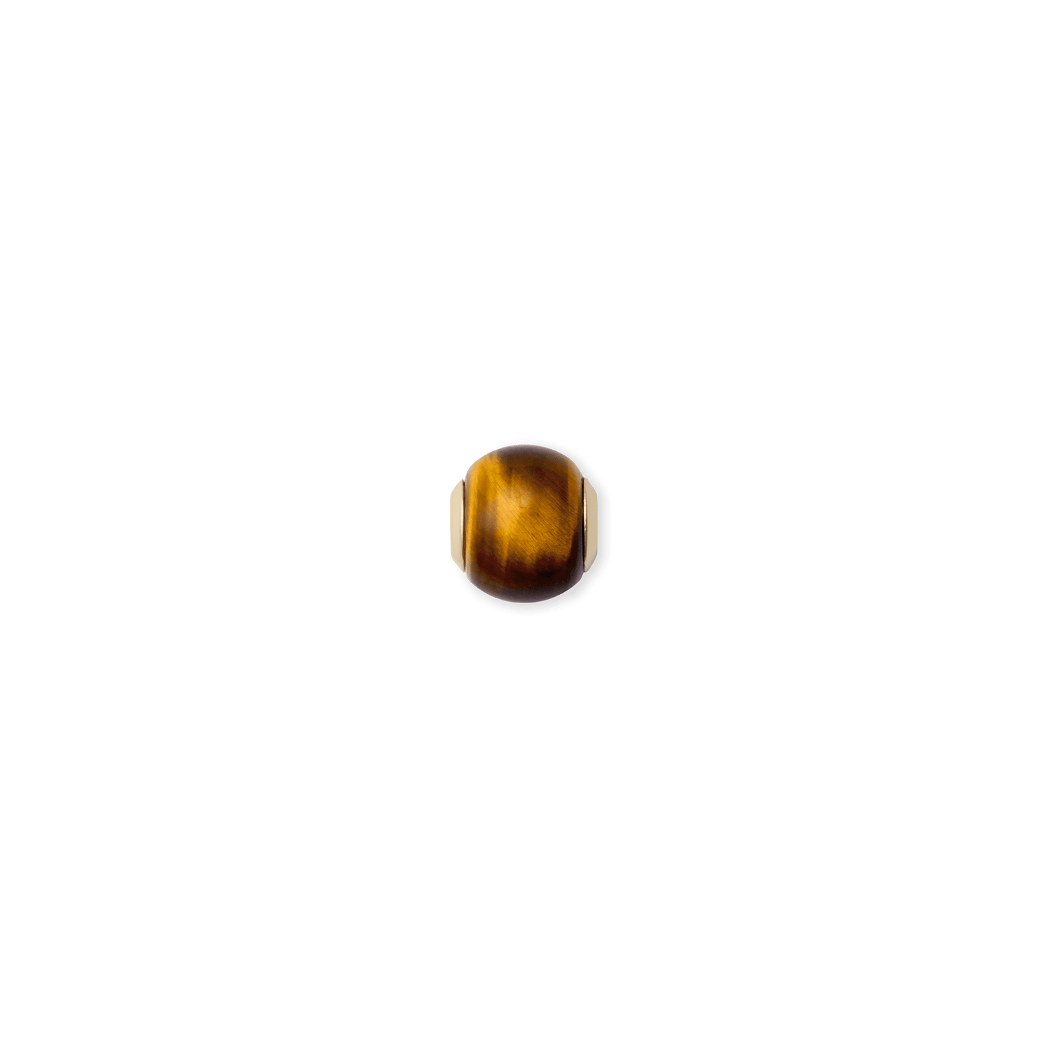 Tiger-eye Orb Gold charm