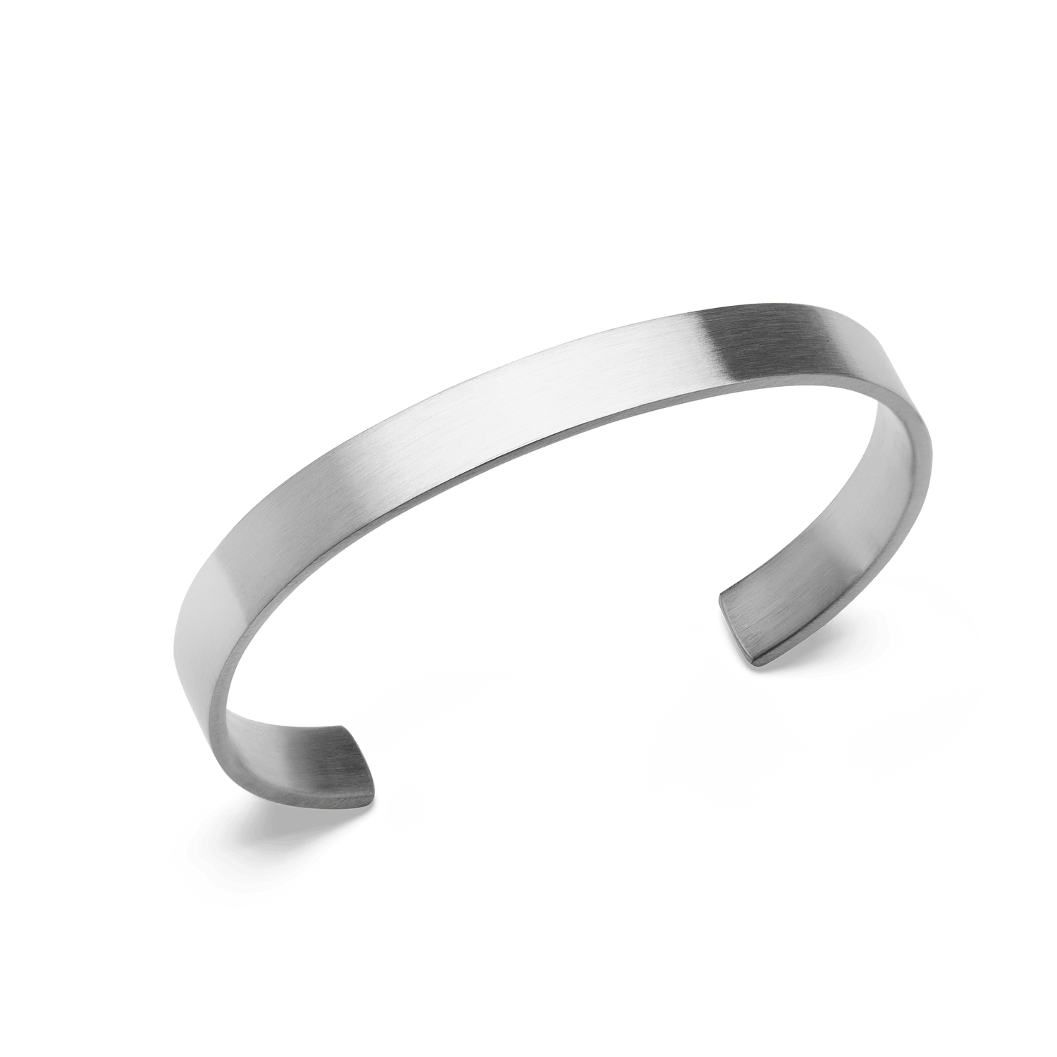 Line Cuff Brushed Silver 7mm