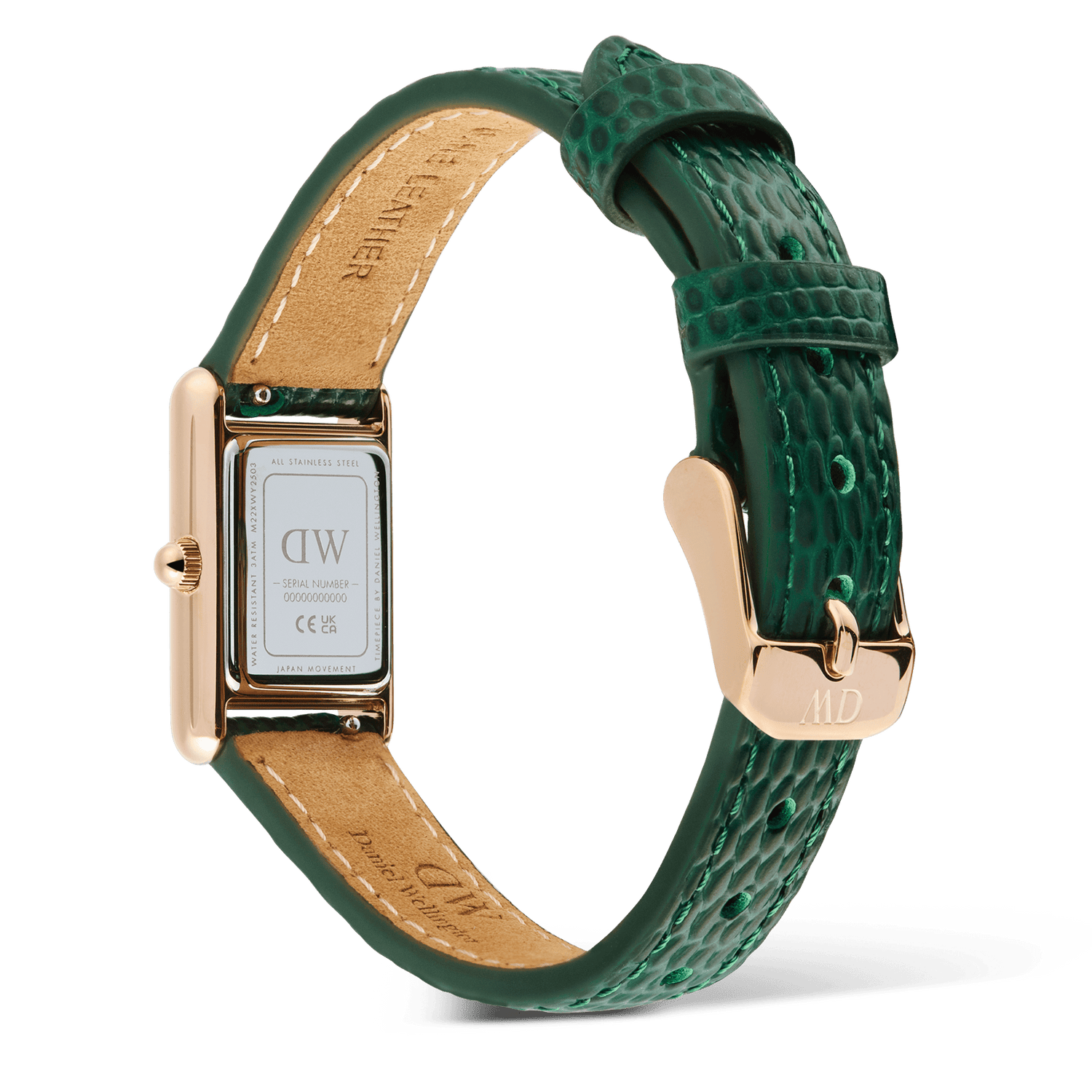 Bound Mini Green Lizard White Rose Gold