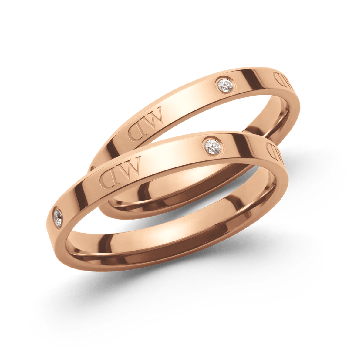 Classic Lumine Ring Rose Gold + Classic Lumine Ring Rose Gold