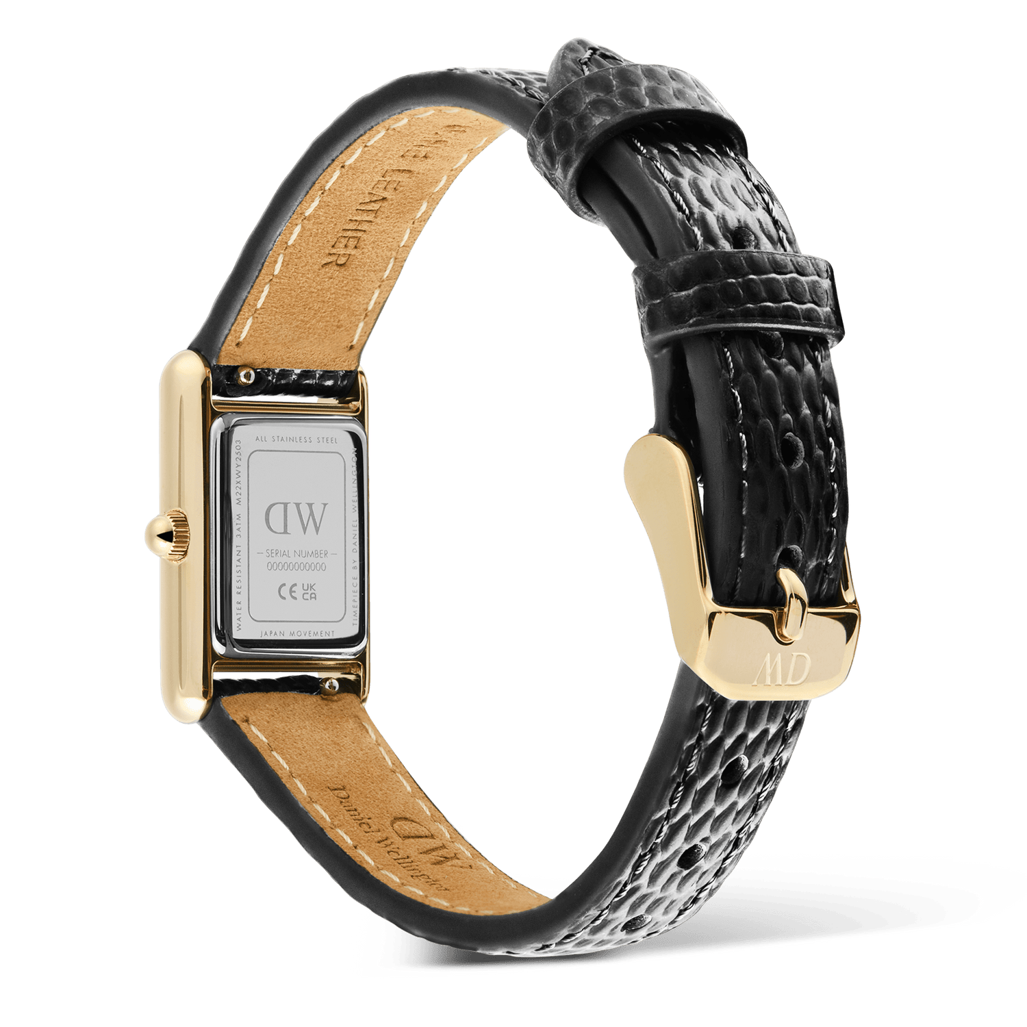 Bound Mini Black Lizard White Gold
