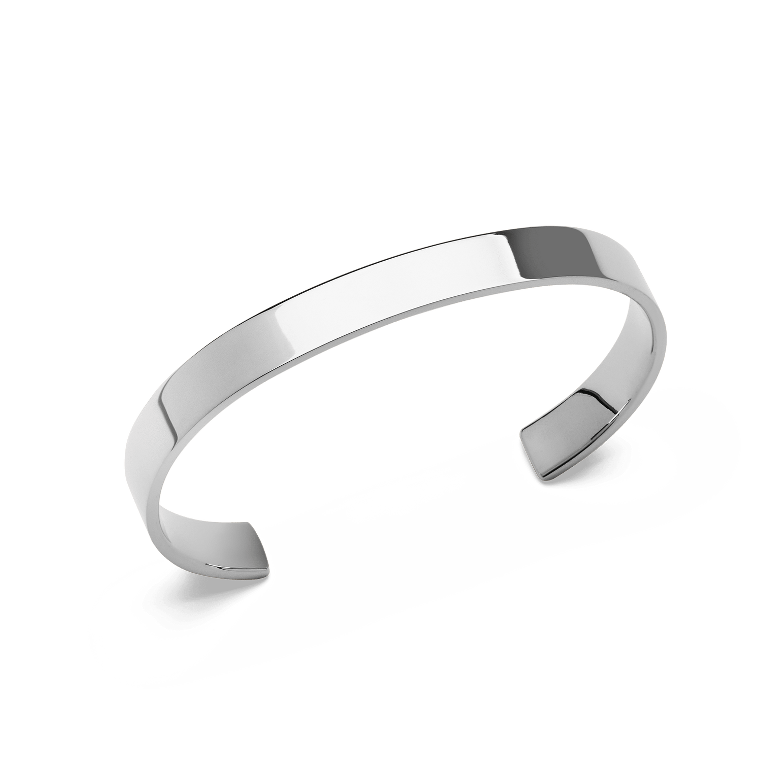 Line Cuff Polished Silver 7mm