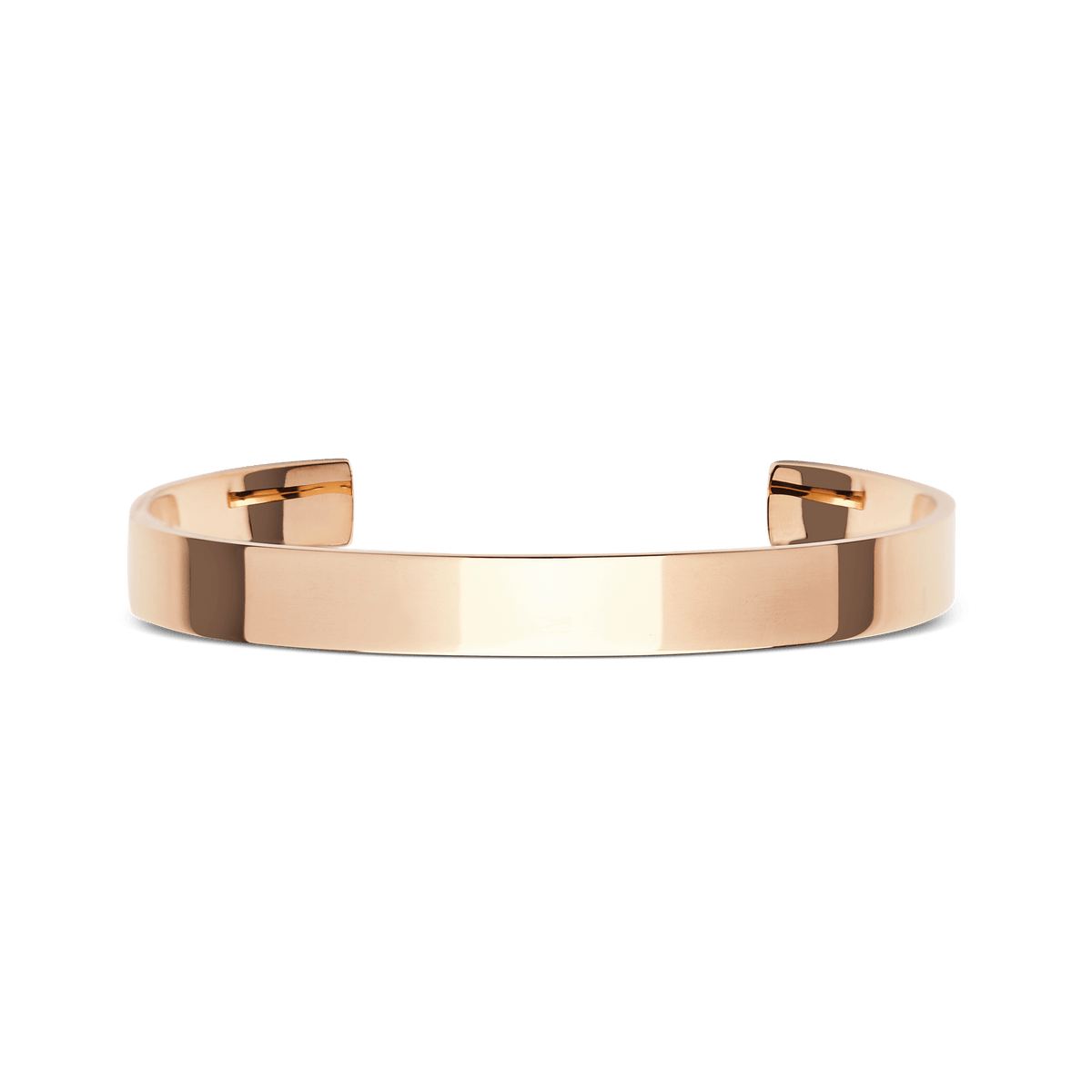 Line Cuff Polished Rose Gold 7mm