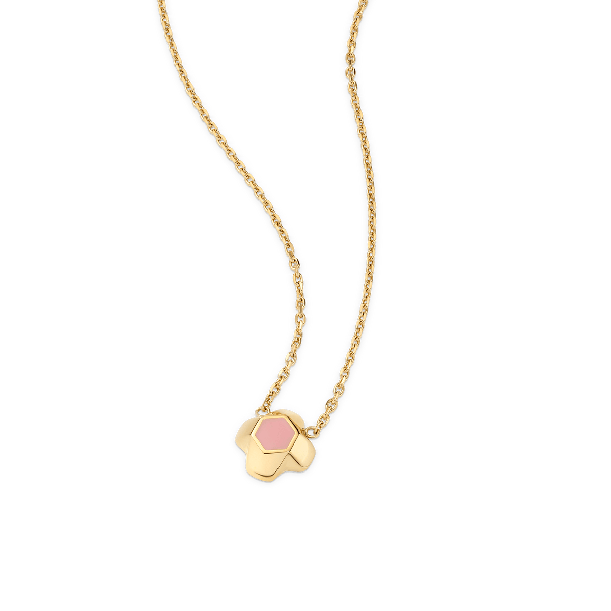 North Star Necklace 1 Small Apricot Enamel Gold