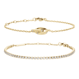 Classic Tennis Bracelet Gold + Classic Unity Lumine Gold