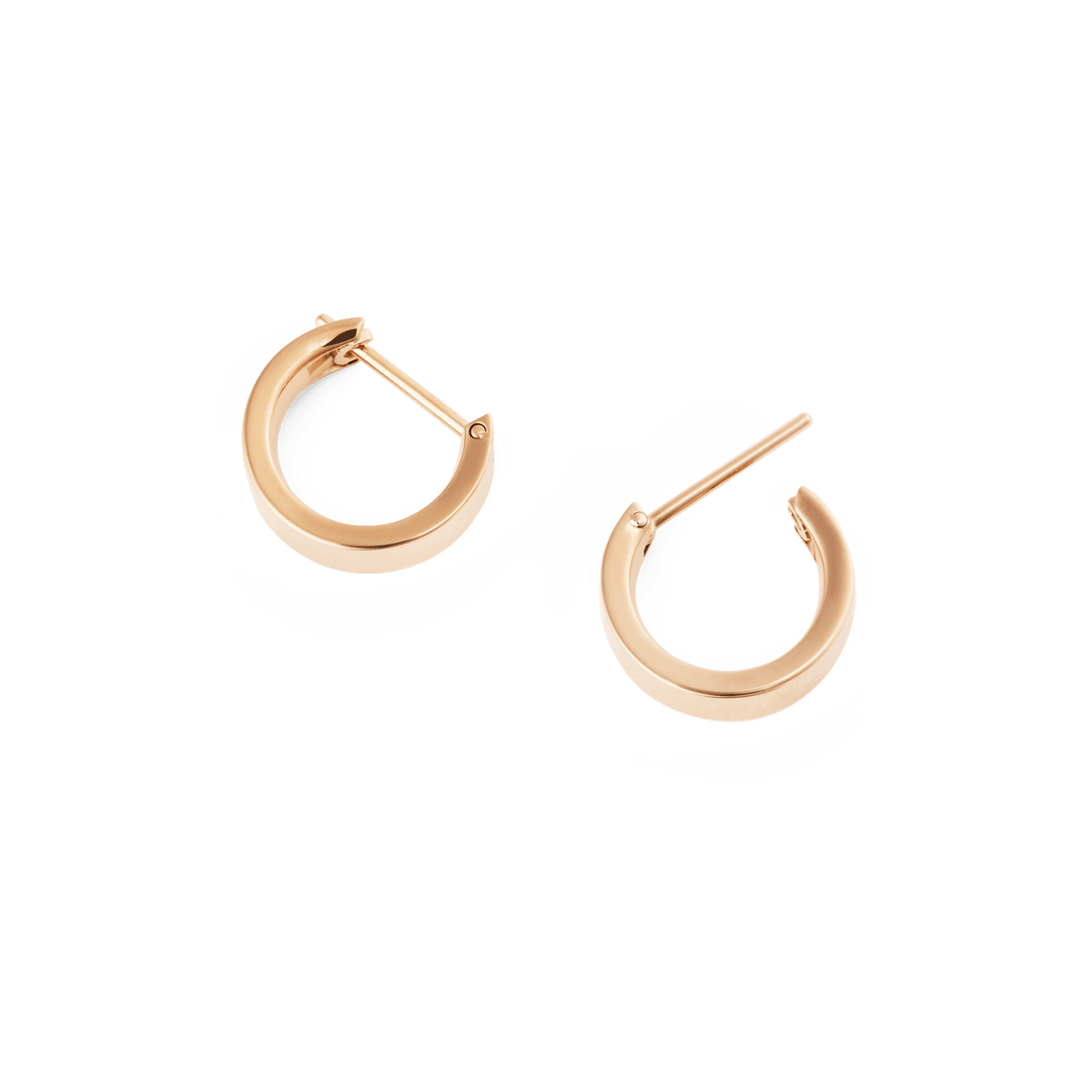 Line Earrings Polished Rose Gold 3.5mm