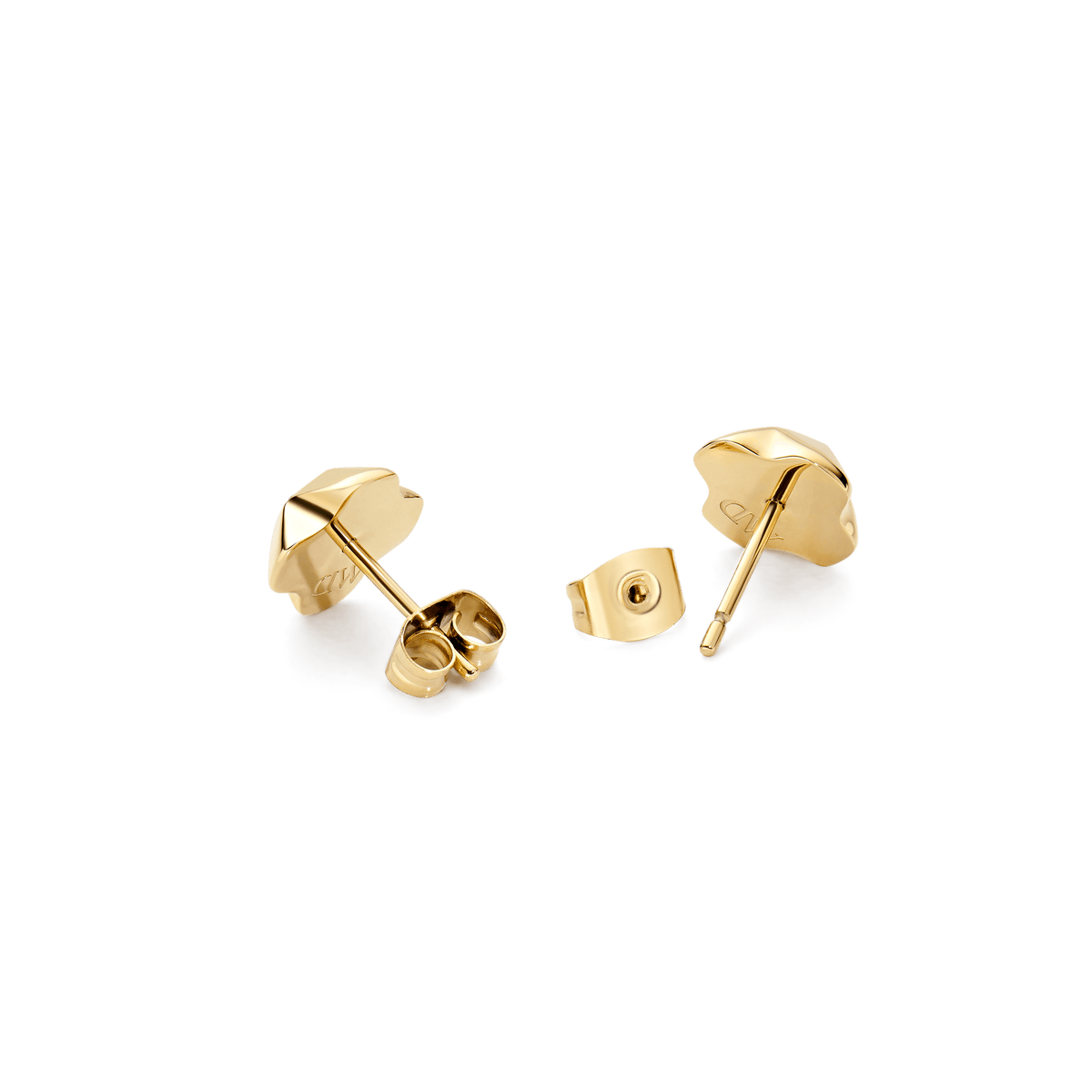 North Star Earrings Small Apricot Enamel Gold