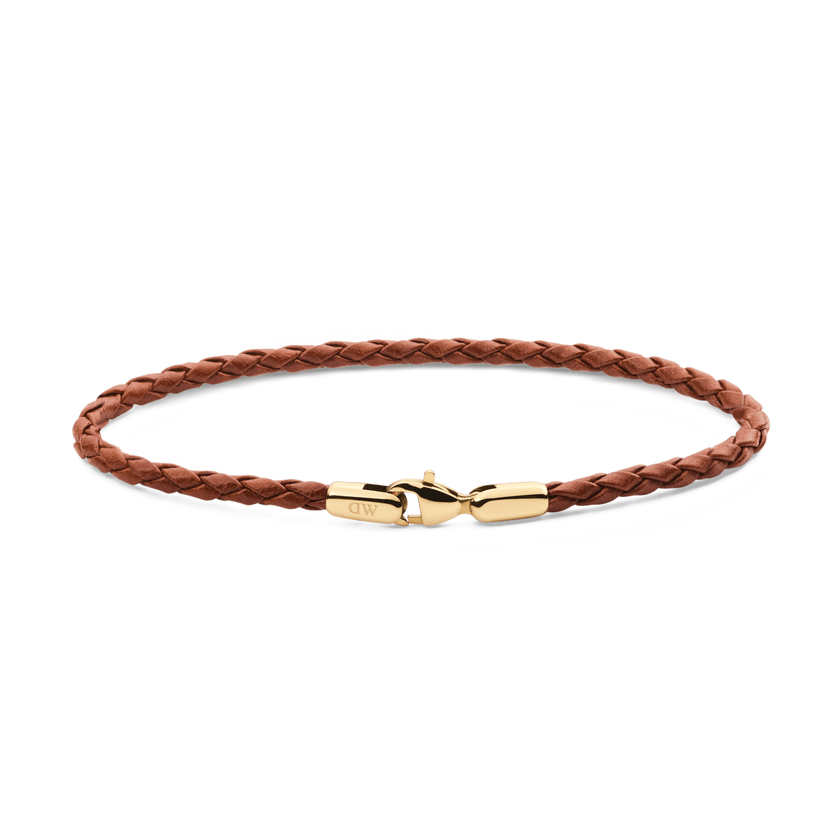 Daniel  Braided Leather Bracelet St Mawes 2.8 Gold