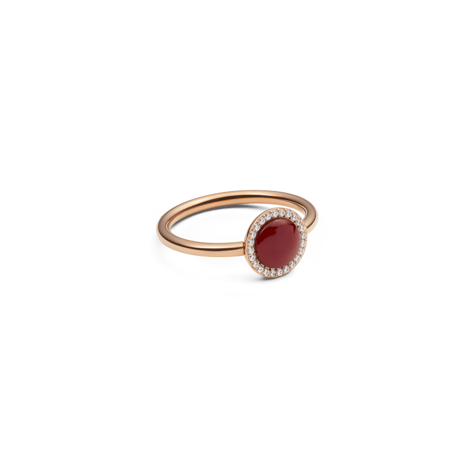 Audrey Ring Red Agathe Rose Gold