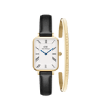 Quadro Roman Numerals Sheffield Gold & Classic Bracelet Gold