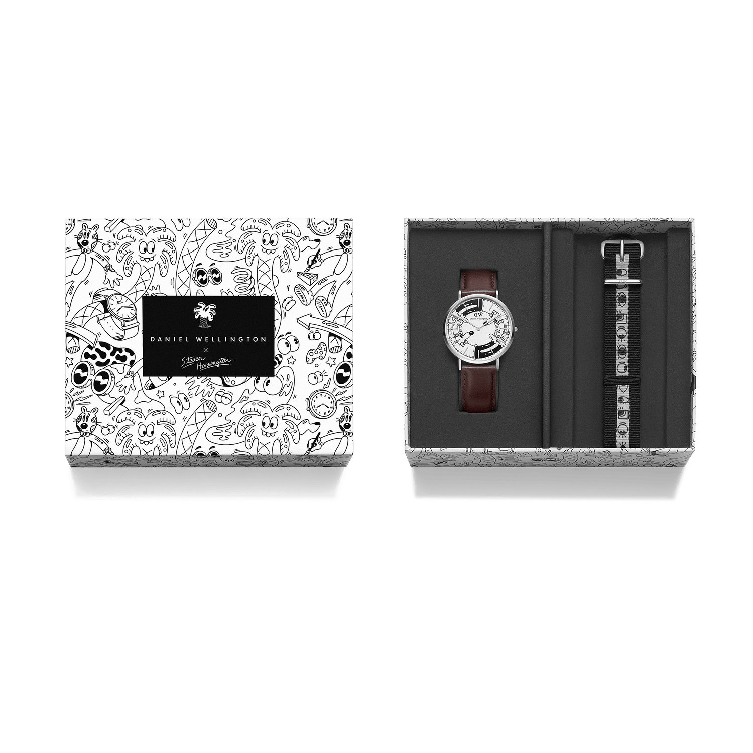 STEVEN HARRINGTON X DW SET: BRISTOL BW DIAL & STRAP