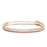 Classic Tennis Bracelet & Apricot Tennis Bracelet Rose Gold