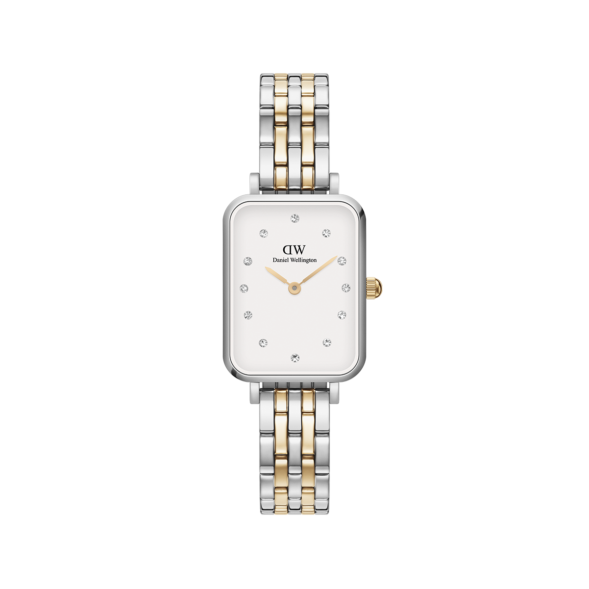 Quadro Lumine Women s watch with silver gold strap DW